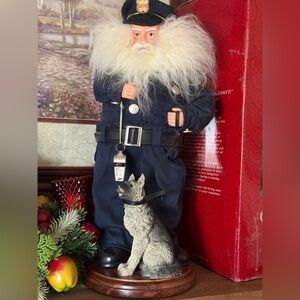 Home For The Holidays "Visions of Santa" Police with German Shepherd Dog